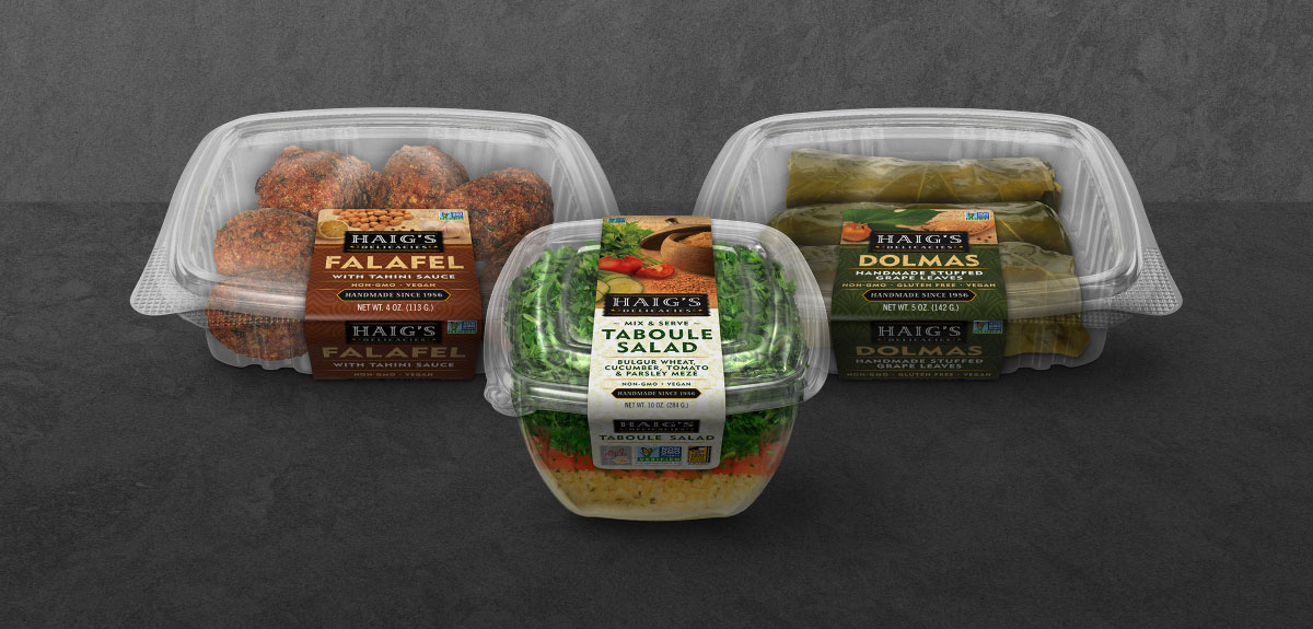 salads and snacks packaging